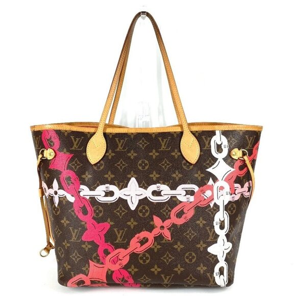 LOUIS VUITTON M41991 Monogram Bay Neverfull MM Tote Bag Shoulder Bag pink/Brown - Picture 2 of 16